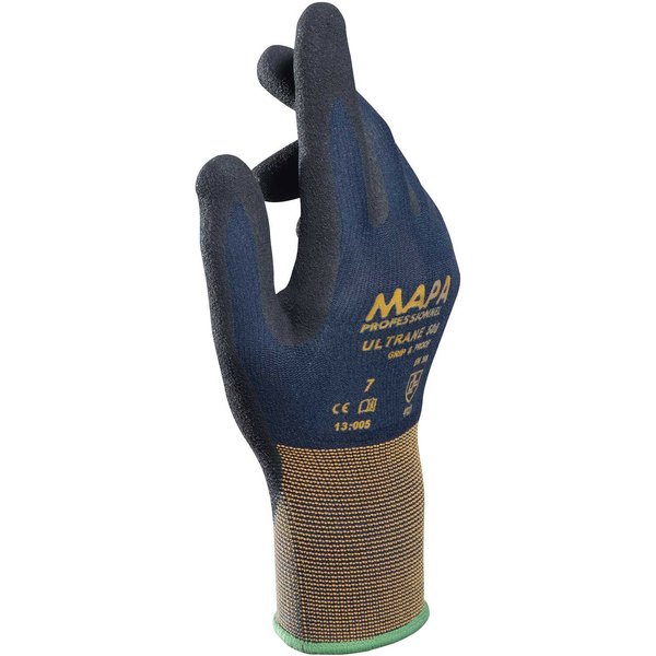 Mapa Ultrane 500 Grip & Proof Nitrile Palm Coated Gloves, Lt Weight, Size 6 500416